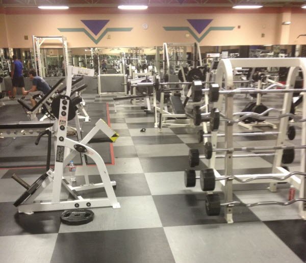The gym before the New Year's crowd
